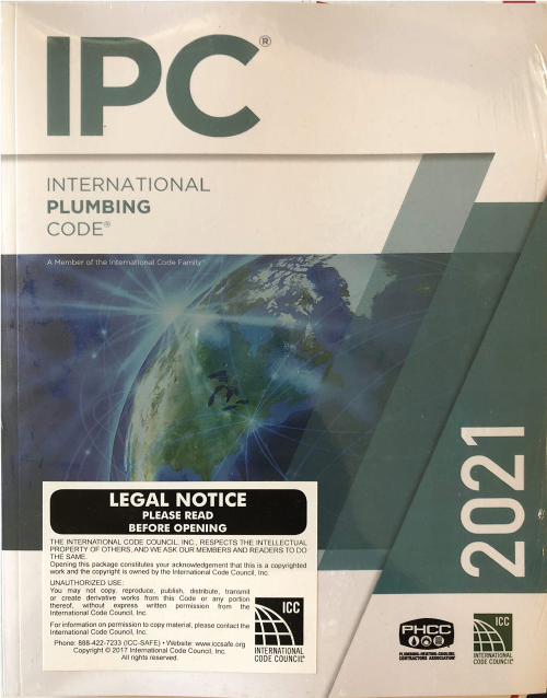 2021 International Plumbing Code International Code Council Series 1st Edition