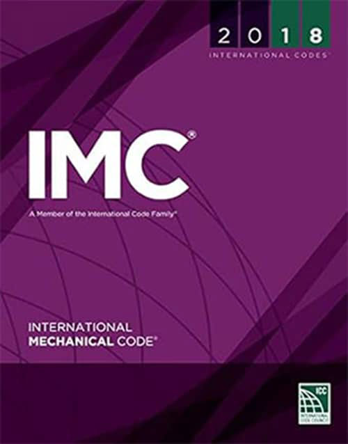 2018 International Mechanical Code book cover, ISBN 9781609837228