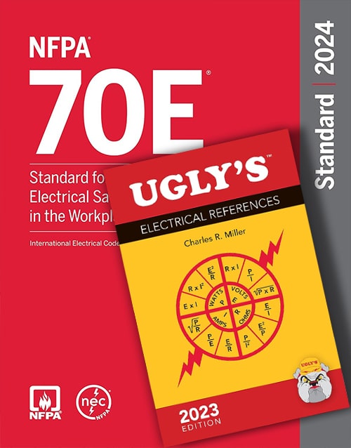 NFPA 70E, Standard for Electrical Safety in the Workplace, 2024 Edition Perfect Paperback + Ugly’s Electrical References, 2023 Edition Spiral-bound