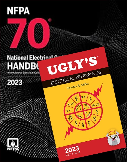 NFPA 70, National Electrical Code Handbook, 2023 Edition, with Tabs Hardcover + Ugly’s Electrical References, 2023 Edition Spiral-bound